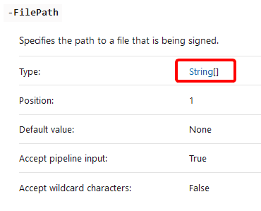 FilePath parameter information in the docs